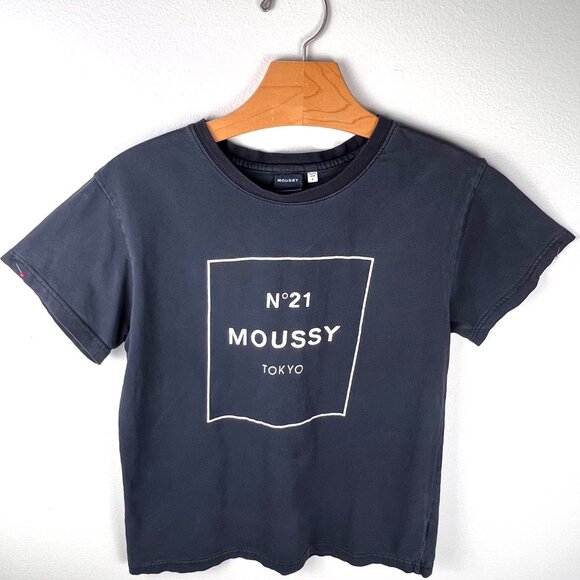 MOUSSY Tokyo Distressed Boxy Printed Tee - Picture 7 of 10